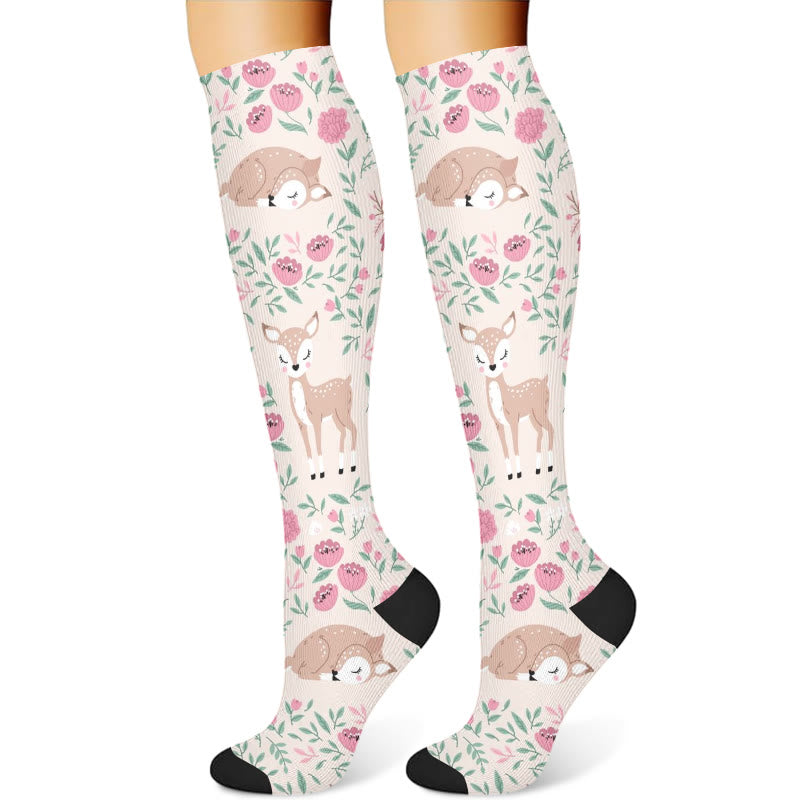 Squirrel Fawn Compression Socks(3 Pairs) - image 4
