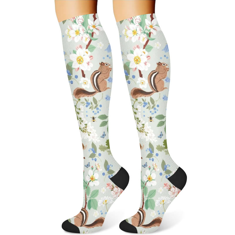 Squirrel Fawn Compression Socks(3 Pairs) - image 3