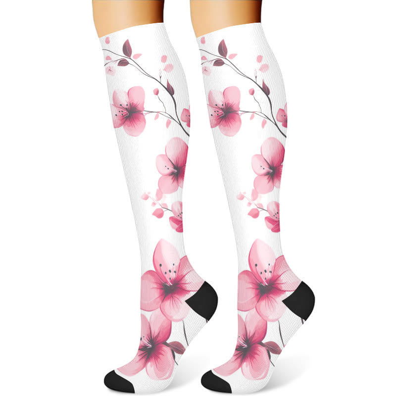 Serene Flowers Compression Socks(3 Pairs)
