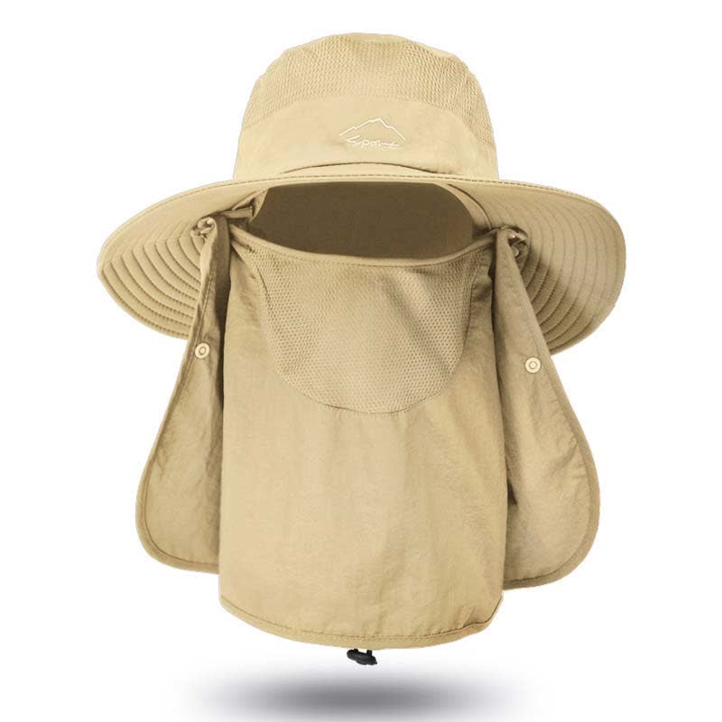 Multi-functional Outdoor Quick Dry Bucket Hat - Khaki - One Size - image 6