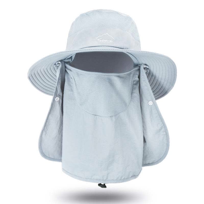 Multi-functional Outdoor Quick Dry Bucket Hat - Light Gray - One Size - image 15