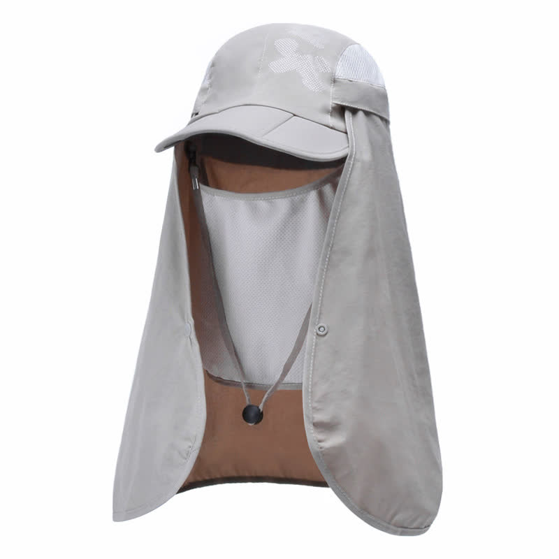 Multi-functional Outdoor Waterproof Baseball Cap - Light Gray - One Size - image 23
