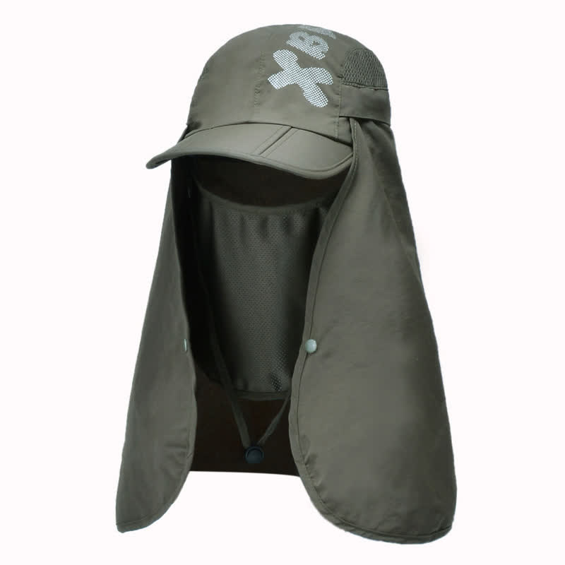 Multi-functional Outdoor Waterproof Baseball Cap - Dark Green - One Size - image 26