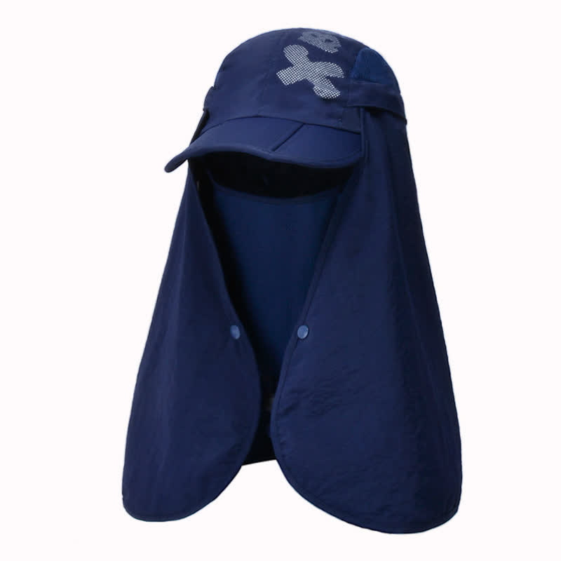Multi-functional Outdoor Waterproof Baseball Cap - Navy Blue - One Size - image 17