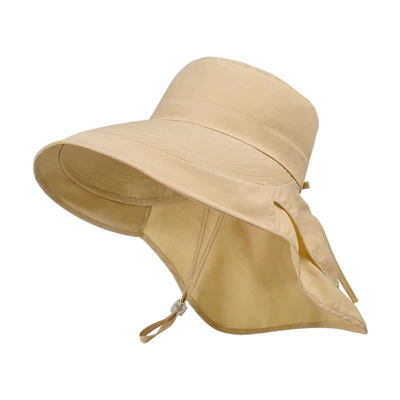 Outdoor Hiking Wide-Brim Bucket Hat - Khaki - One Size - image 6