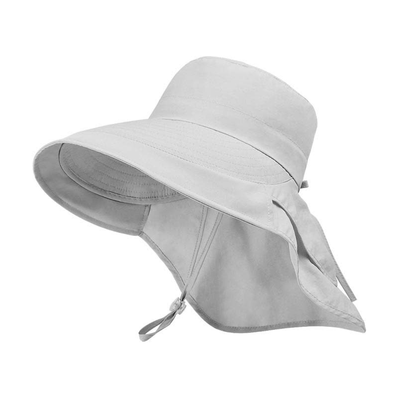 Outdoor Hiking Wide-Brim Bucket Hat - Light Gray - One Size - image 13