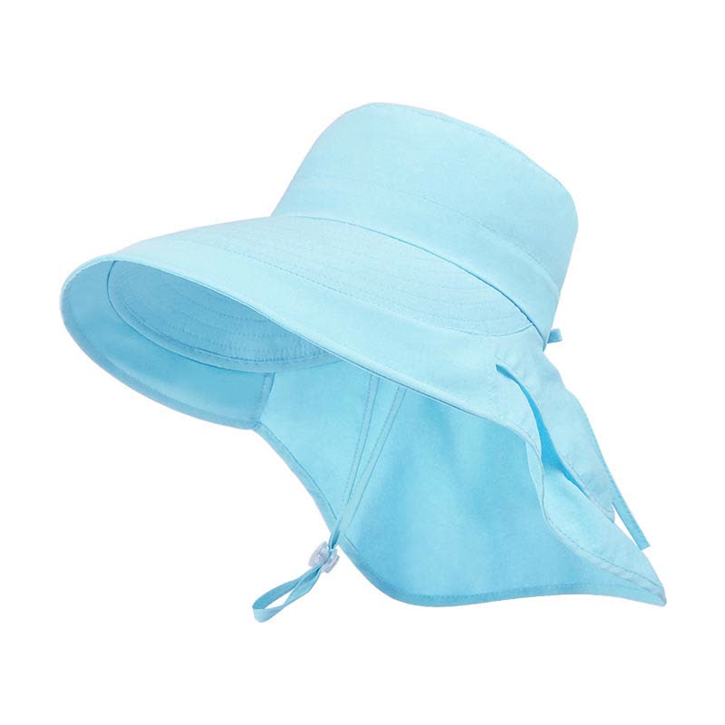 Outdoor Hiking Wide-Brim Bucket Hat - Blue - One Size - image 3