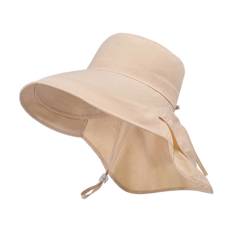 Outdoor Hiking Wide-Brim Bucket Hat - Beige - One Size - image 9