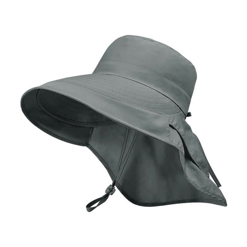 Outdoor Hiking Wide-Brim Bucket Hat - Dark Grey - One Size - image 26