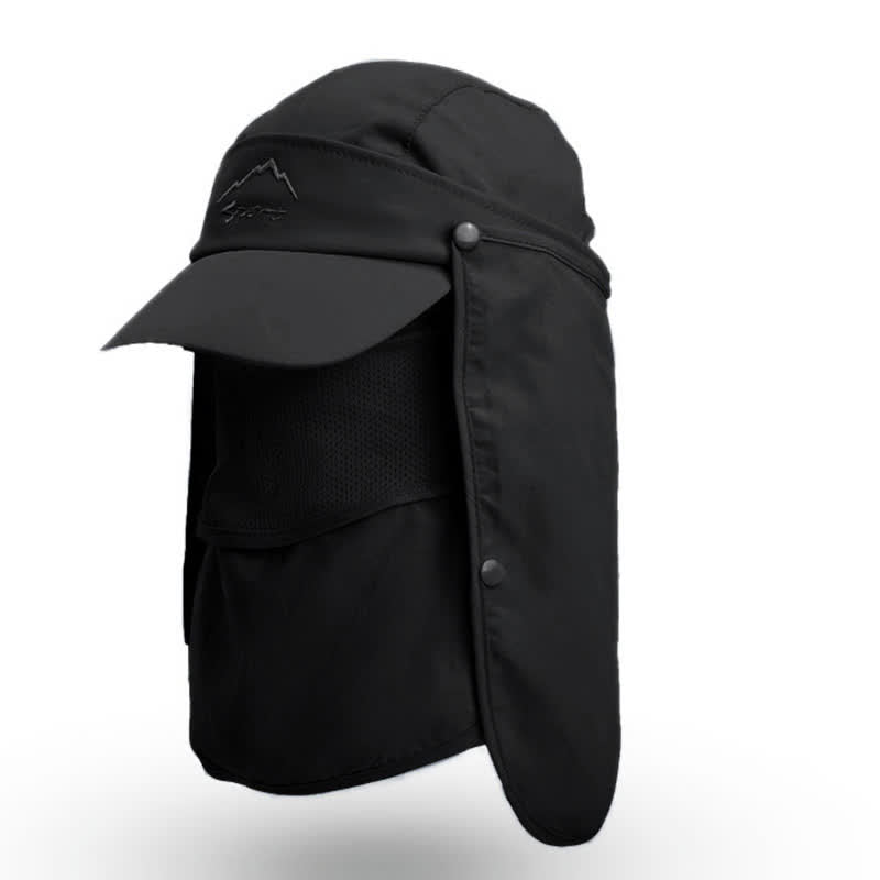 Multi-wear Outdoor Sun Protection Baseball Cap - Black - One Size - image 17