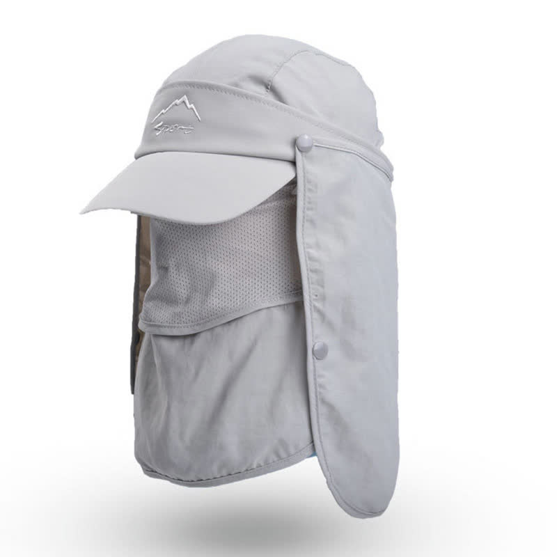 Multi-wear Outdoor Sun Protection Baseball Cap - Light Gray - One Size - image 4