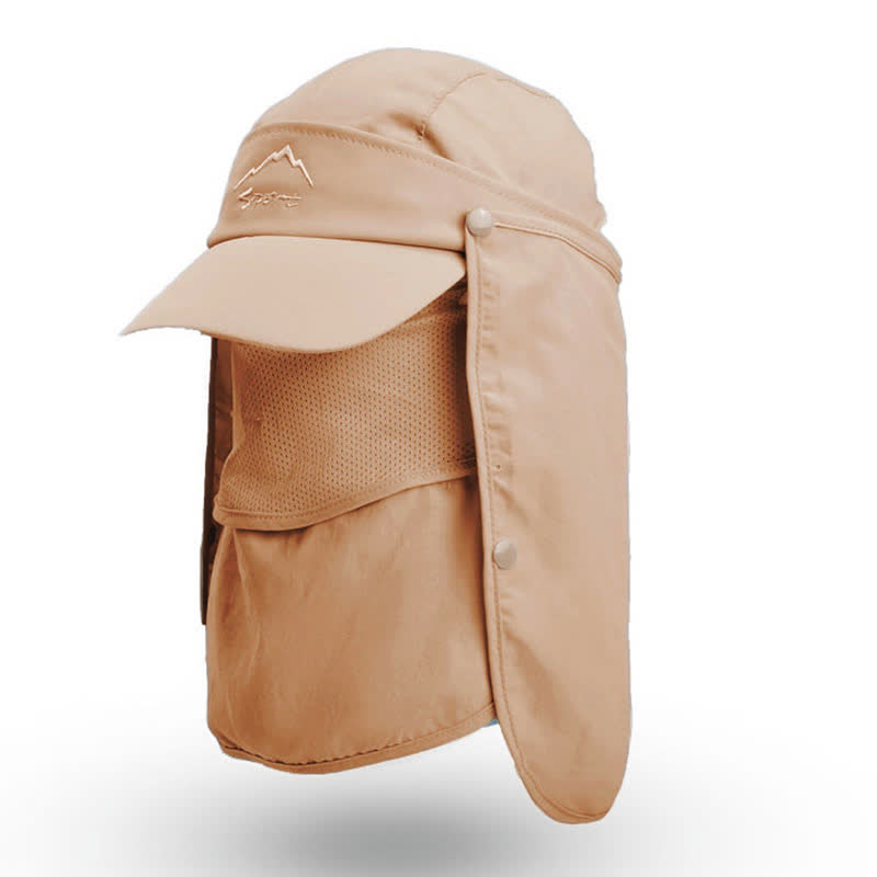 Multi-wear Outdoor Sun Protection Baseball Cap - Khaki - One Size - image 9