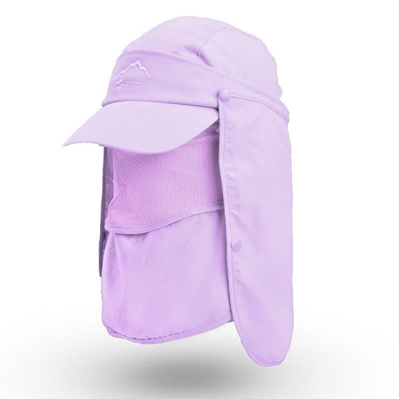 Multi-wear Outdoor Sun Protection Baseball Cap - Purple - One Size - image 16