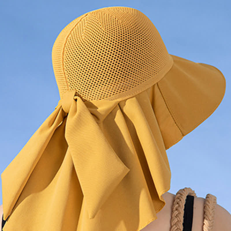 Wide-Brim Breathable Bow-Detail Sun Bucket Hat - image 3