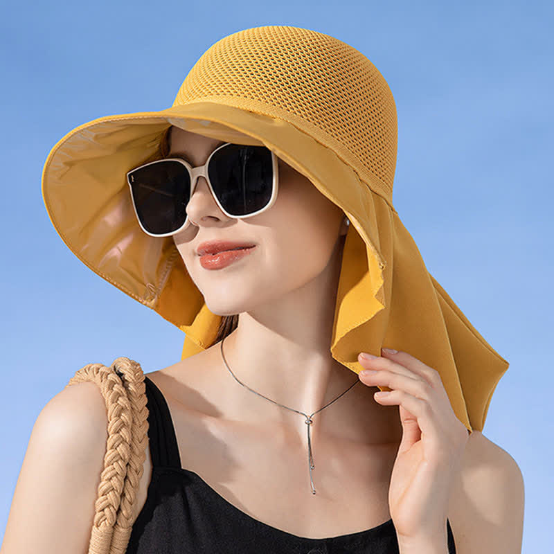 Wide-Brim Breathable Bow-Detail Sun Bucket Hat - image 2