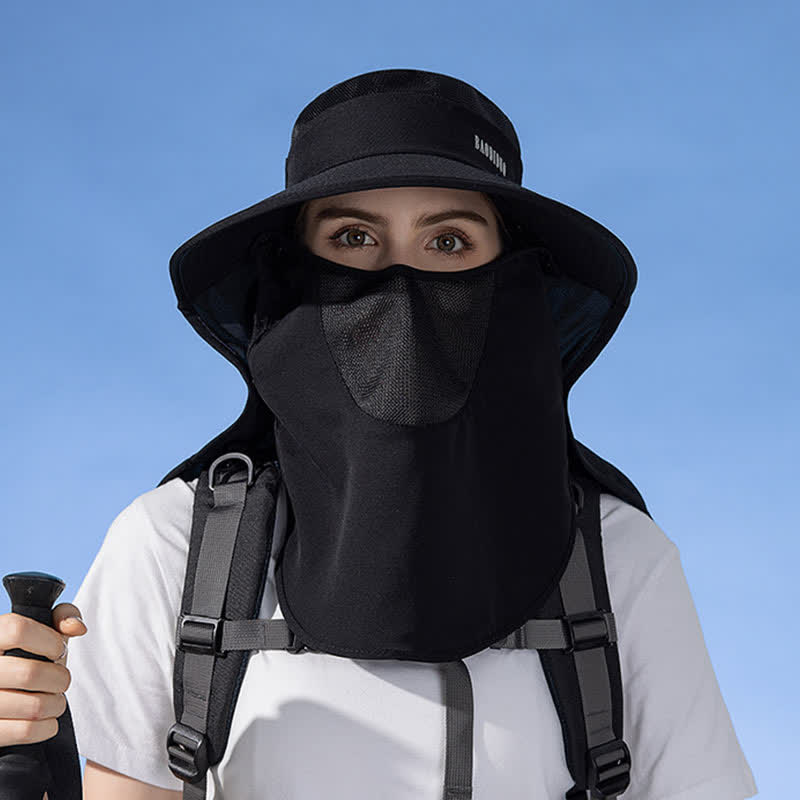 Sun Protection Bucket Hat with Attached Face Scarf - image 18