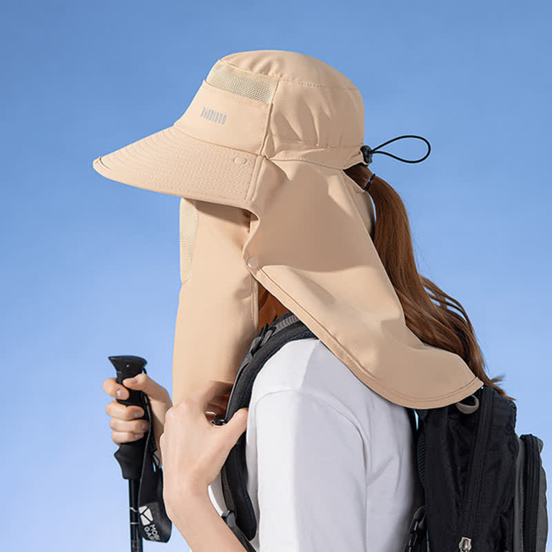 Sun Protection Bucket Hat with Attached Face Scarf - image 11