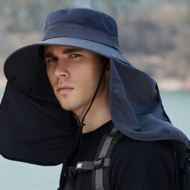 Detachable Neck Flap Bucket Hat - image 7