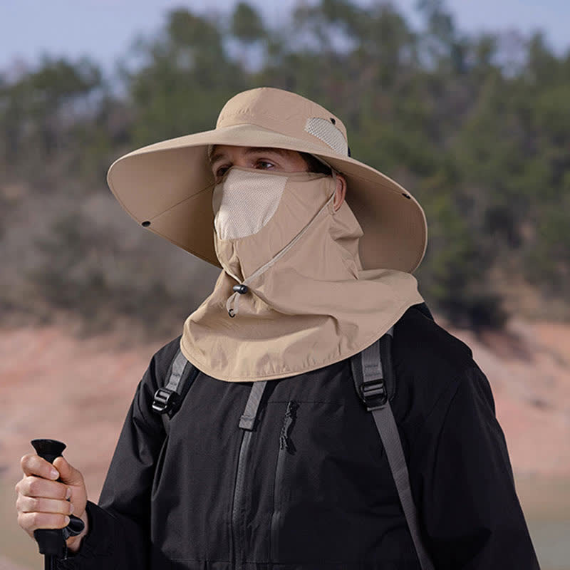 Outdoor Sun Protection Mask Bucket Hat - image 15