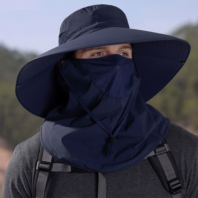 Outdoor Sun Protection Mask Bucket Hat - image 11