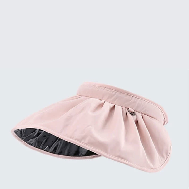 Headband-style Open-top Wide Brim Sun Hat - Pink - One Size - image 10