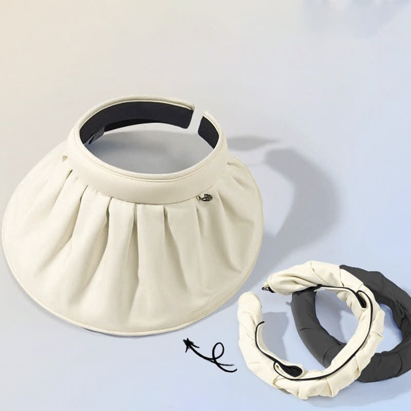 Headband-style Open-top Wide Brim Sun Hat - image 2