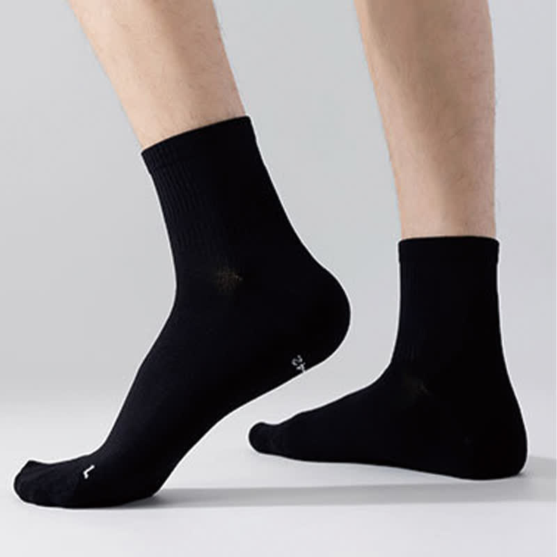 Solid Color Breathable Sports Ankle Compression Socks(5 Pairs)