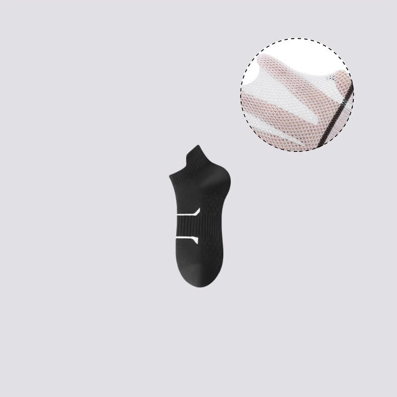 Thin Solid Color Breathable Sweat Absorbent Socks(6 Pairs)