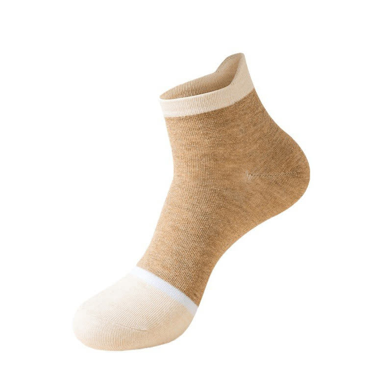 Color-Blocking Antibacterial & Deodorant Socks(5 Pairs)