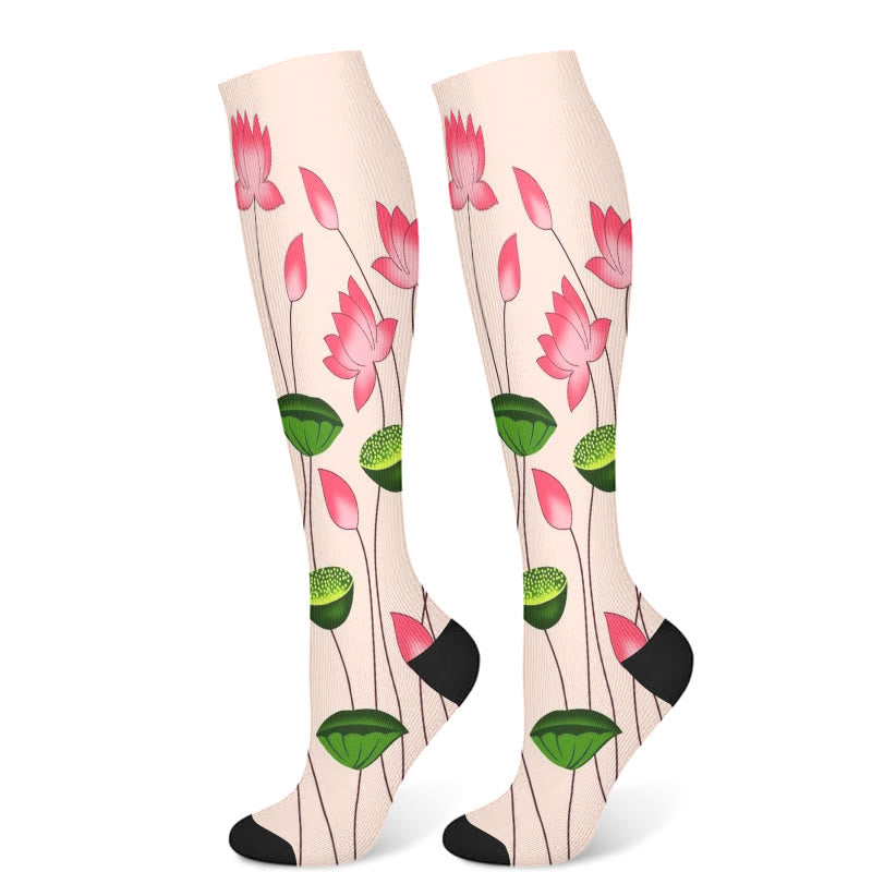 Lotus Compression Socks(3 Pairs) - Pink(1 Pair) - S/M - image 8