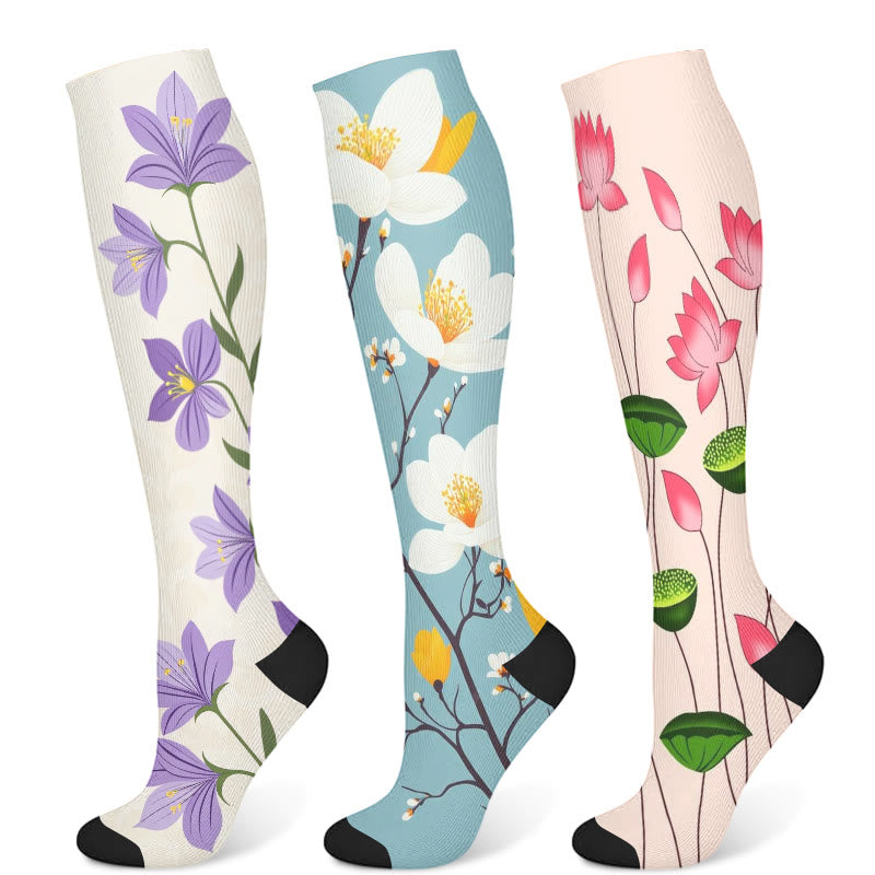 Lotus Compression Socks(3 Pairs) - Multicolor - S/M - image 6