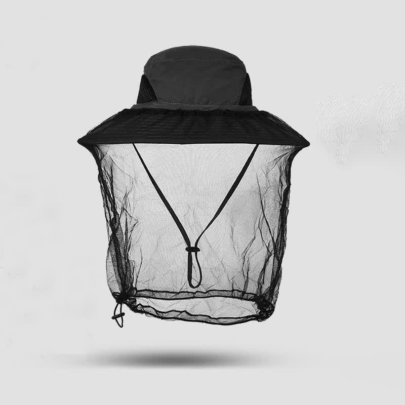 Outdoor Sun Protection and Anti-mosquito Bucket Hat - Dark Grey - One Size - image 6