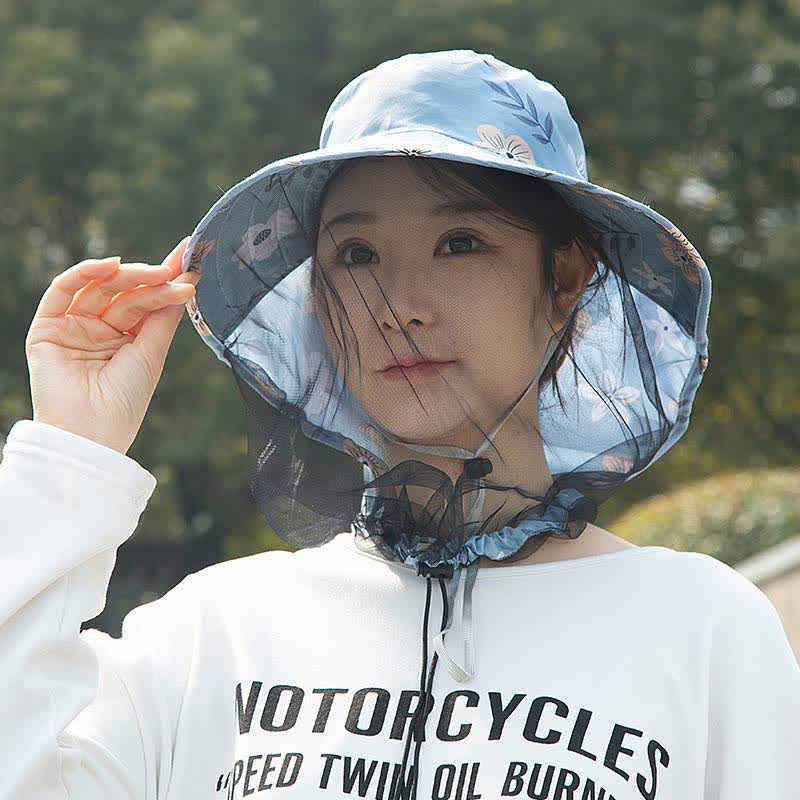 Floral Print Outdoor Wide Brim Bucket Hat - image 8