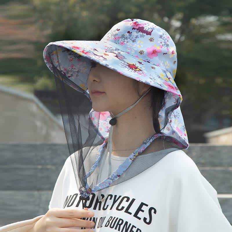 Floral Print Outdoor Wide Brim Bucket Hat - image 5