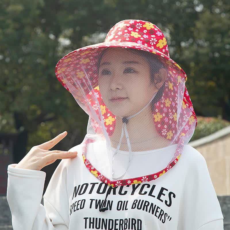 Floral Print Outdoor Wide Brim Bucket Hat - image 1