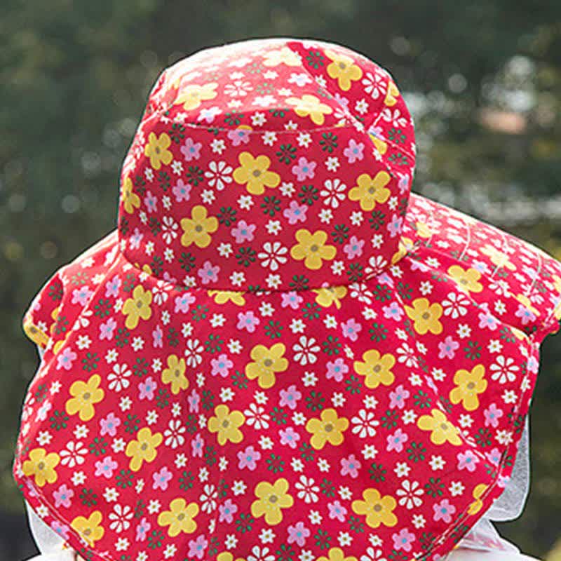 Floral Print Outdoor Wide Brim Bucket Hat - image 3
