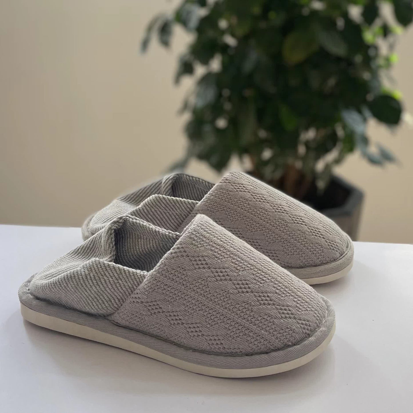 Simple Soft Sole Home Slippers - Grey - EU44-45(US10-11) - image 2