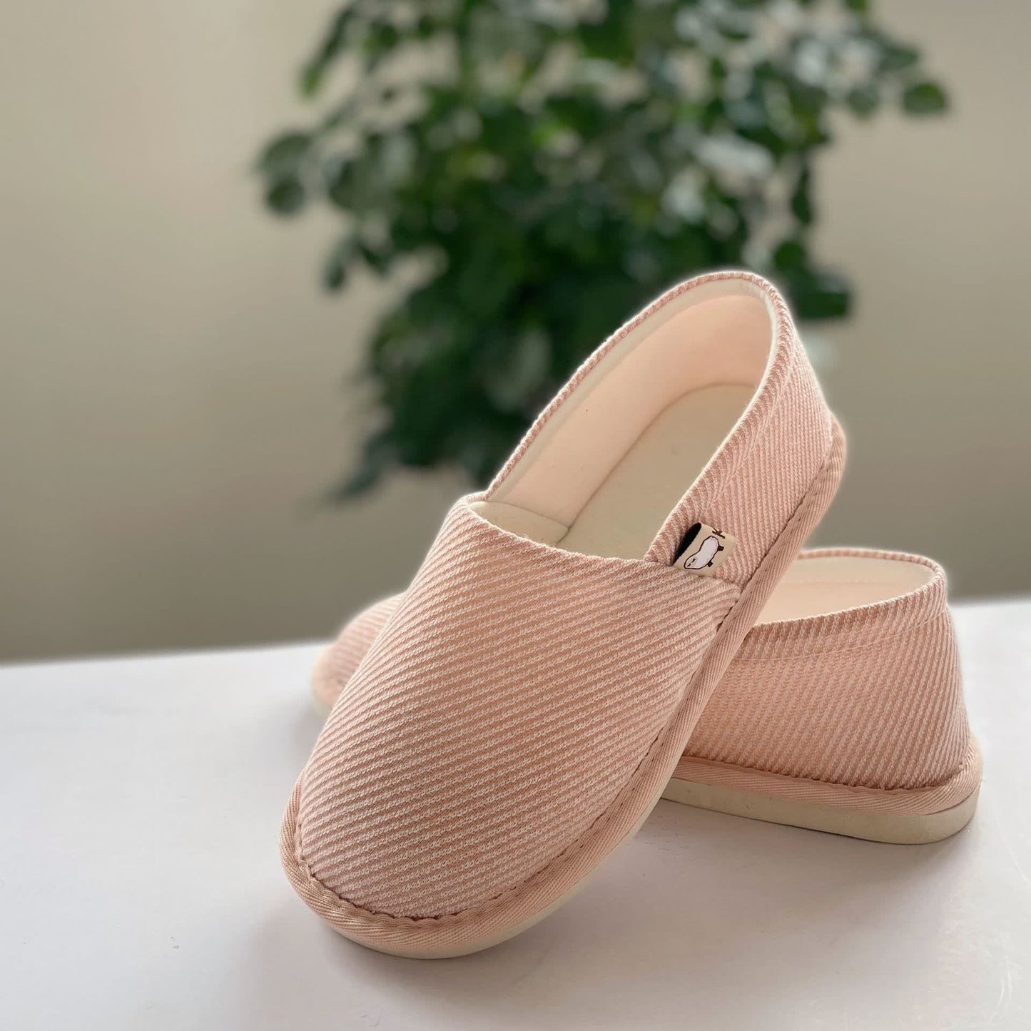 Simple Stripe Soft Sole Home Slippers