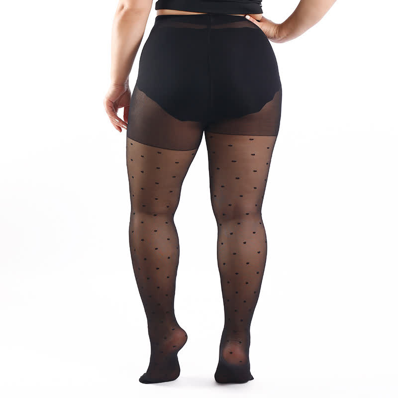 Plus Size Polka Dot Stockings(3 Pairs)