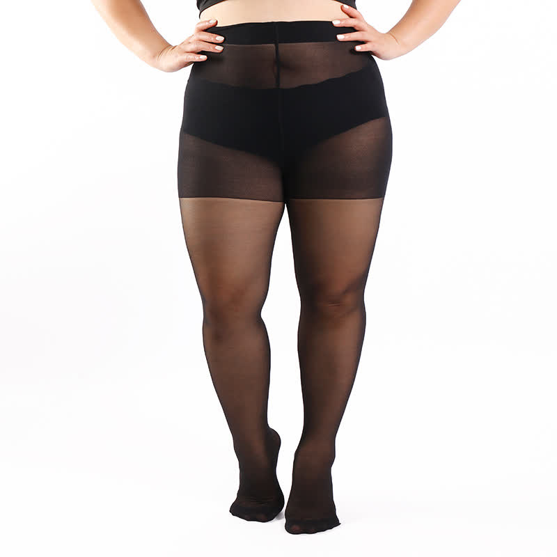 Plus Size Solid Color Pantyhose(3 Pairs)