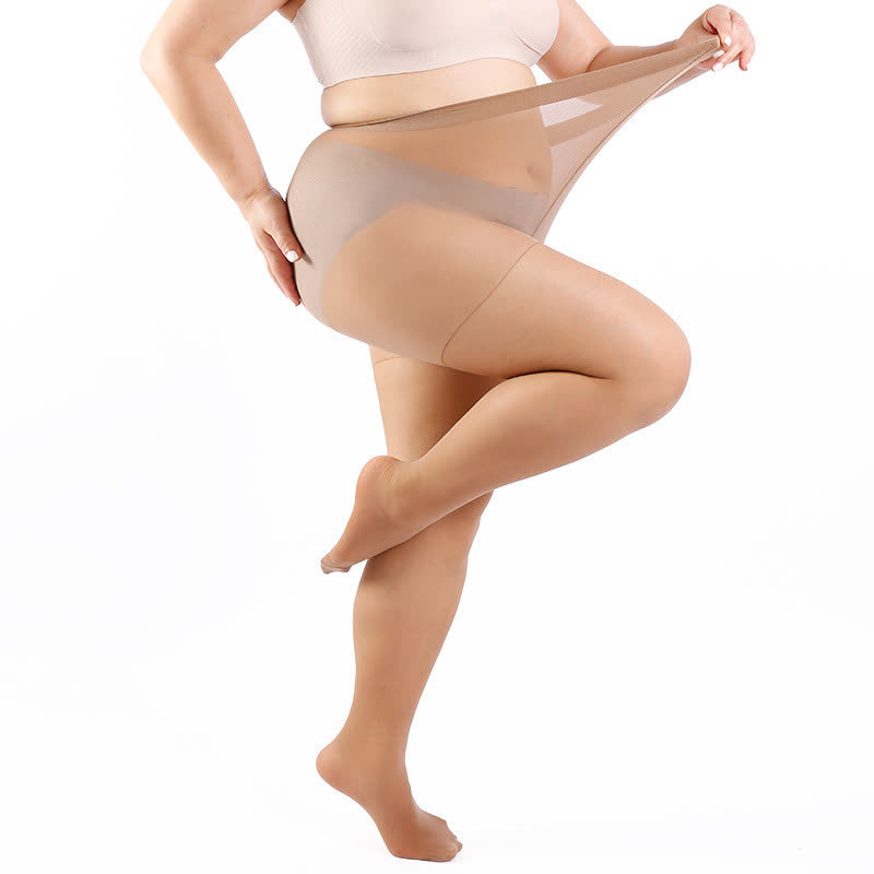 Plus Size Solid Color Pantyhose(3 Pairs)