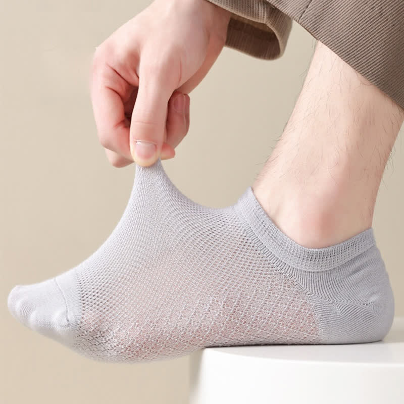 Plus Size Breathable Mesh Ultra-Thin No Show Socks(8 Pairs)
