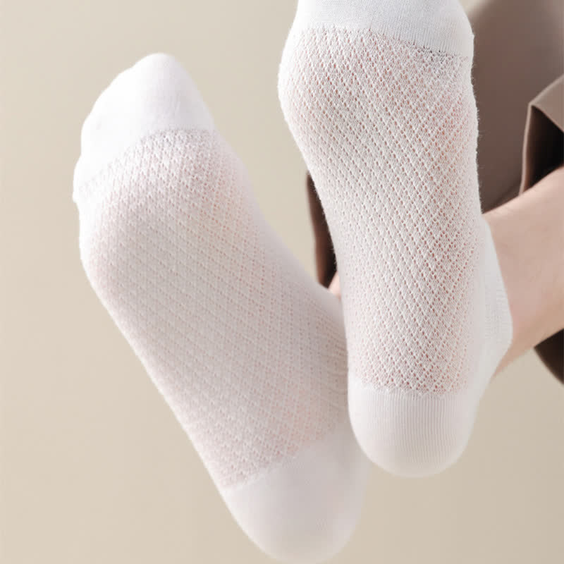 Plus Size Breathable Mesh Ultra-Thin No Show Socks(8 Pairs)