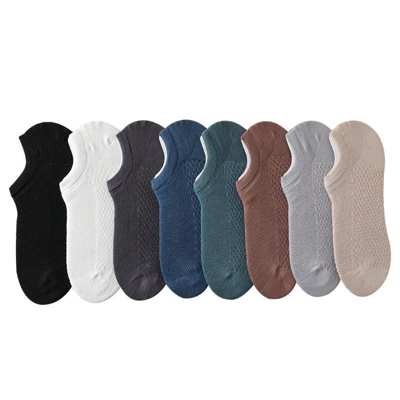 Plus Size Breathable Mesh Ultra-Thin No Show Socks(8 Pairs)