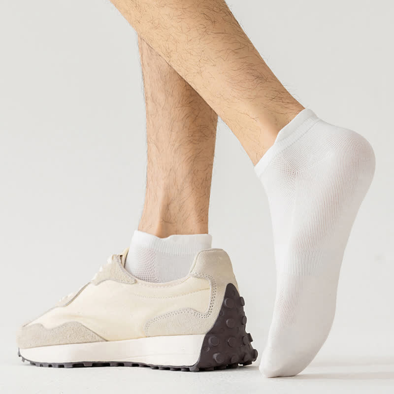 Plus Size Thin Breathable Cotton No Show Socks(8 Pairs)