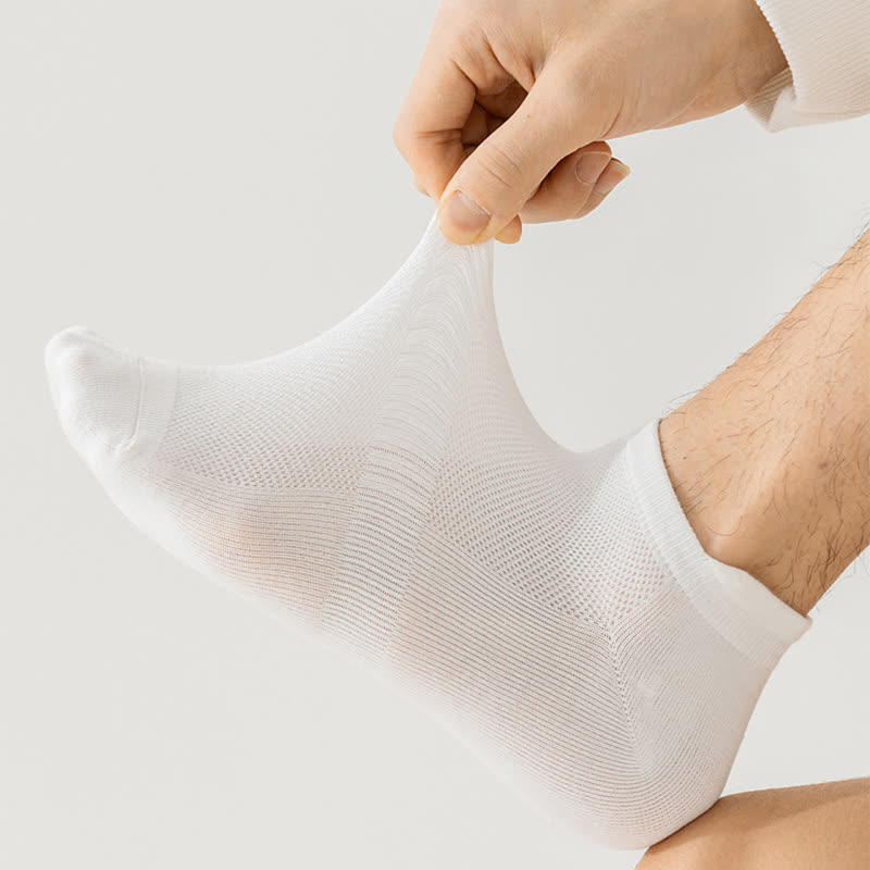 Plus Size Thin Breathable Cotton No Show Socks(8 Pairs)