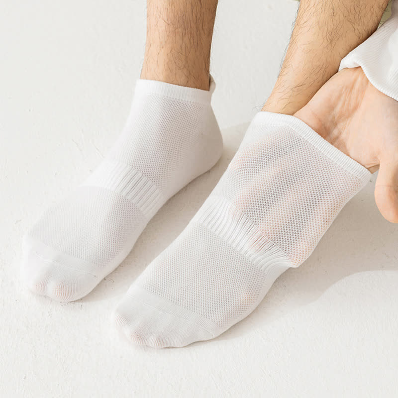Plus Size Thin Breathable Cotton No Show Socks(8 Pairs)