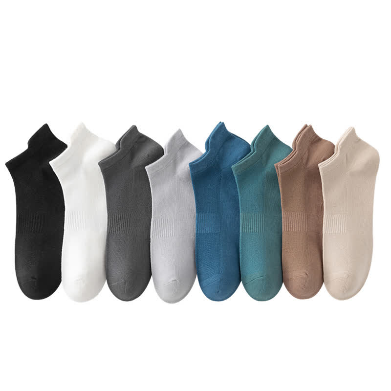Plus Size Thin Breathable Cotton No Show Socks(8 Pairs)