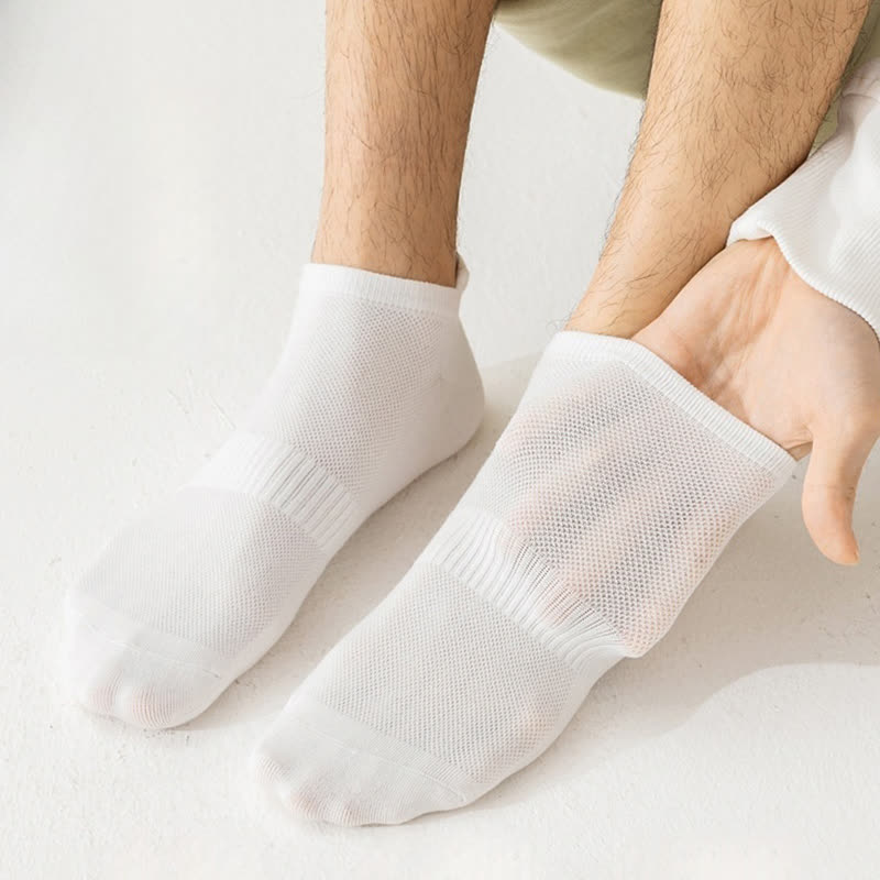 Plus Size Thin Breathable Cotton No Show Socks(8 Pairs)