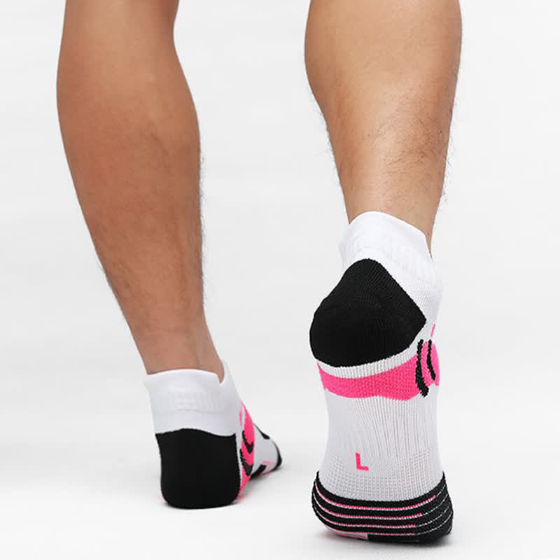 Bright Color Block Breathable Sports Ankle Socks(4 Pairs)